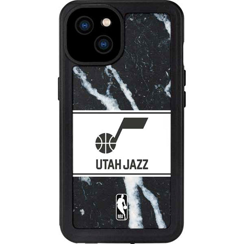NBA Utah Jazz Marble iPhone 15 Plus Waterproof Case
